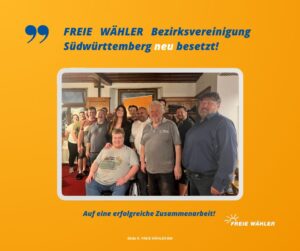 Das Bild zeigt den neu gewählten Vorstand der Bezirksvereingung Südwürttemberg