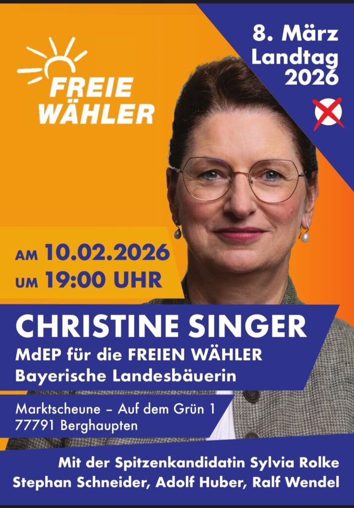 FREIE WÄHLER Christine Singer besucht Berghaupten im Schwarzwald